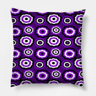 Purple Flower Pattern Pillow