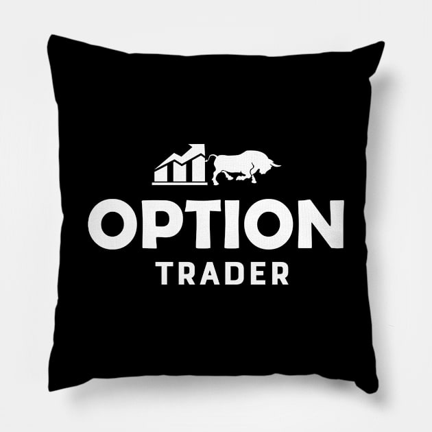 Option Trader Pillow by KC Happy Shop