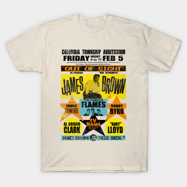 James Brown Distressed Concert T Shirt T-shirt graphique
