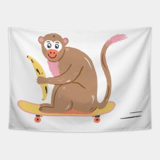 Monkey Skater Tapestry