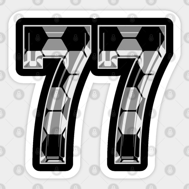 Soccer Number 77 Soccer Jersey #77 Soccer Mom Player Fan - Soccer Number -  Hoodie