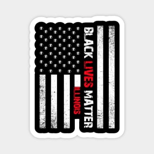 Illinois black lives matter Flag American Vintage Magnet