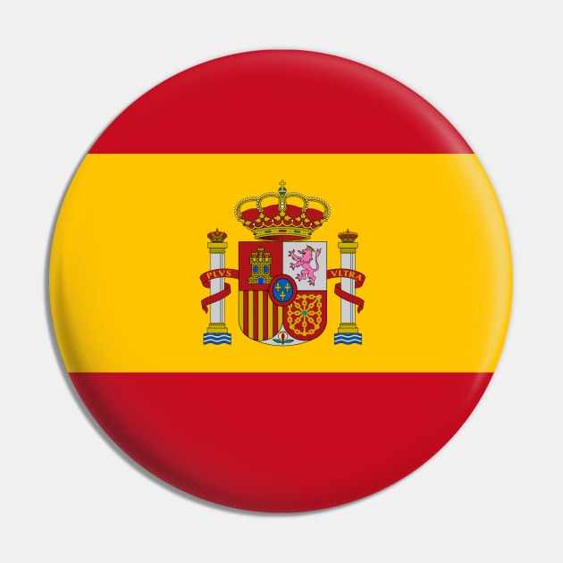 Spain Flag Pin by DetourShirts