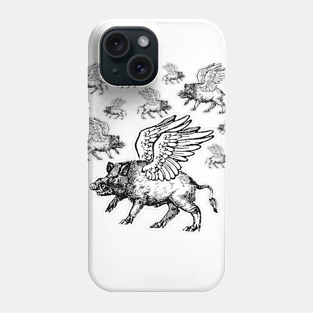 When Boars Fly! Why Should Pigs Get All the Fun! Phone Case by penandinkdesign@hotmail.com