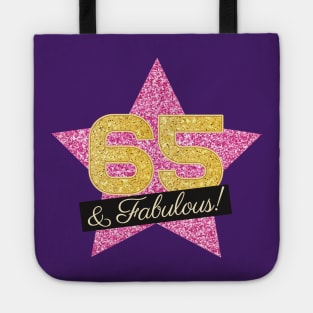 65th Birthday Gifts Women Fabulous - Pink Gold Tote