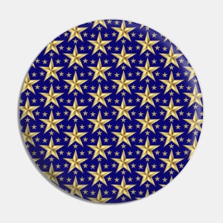 Golden Stars Pattern Pin