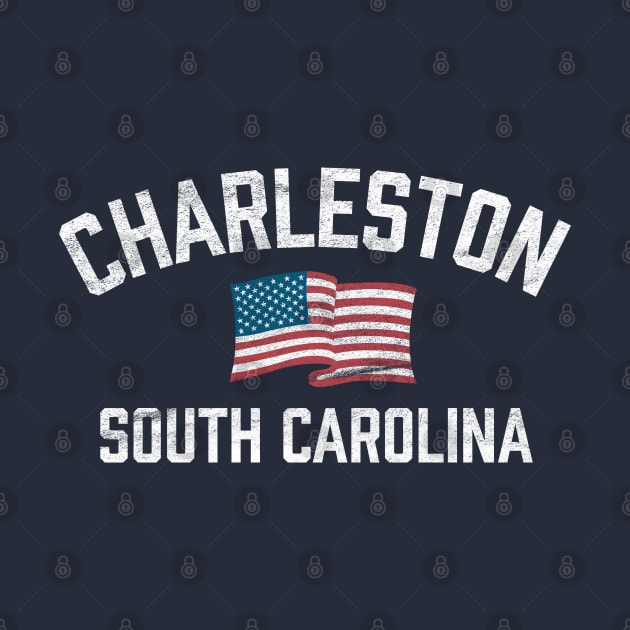 Charleston South Carolina SC Patriotic USA Flag Vintage by TGKelly