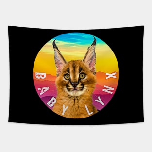 Baby lynx wild cat freedom Tapestry