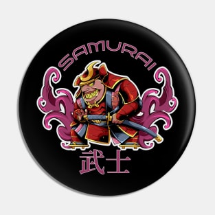 samurai warrior with a unique and badass katana Pin