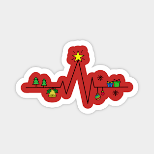 what's your Heart beat ( Merry Christmas Design ) Magnet