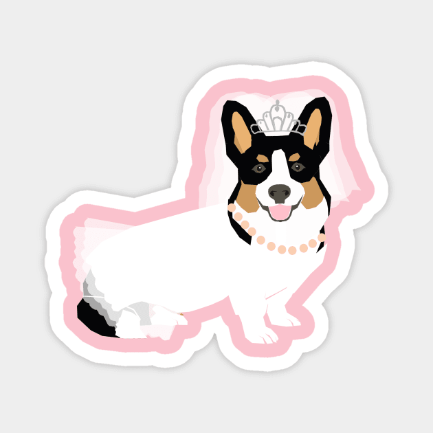 Tricolored Corgi Magnet by friendlypets