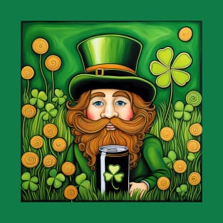 Folk Art Leprechaun T-Shirt