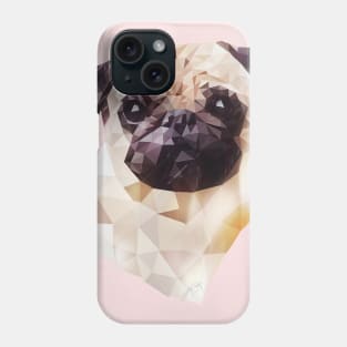 Pug (Low Poly) Phone Case