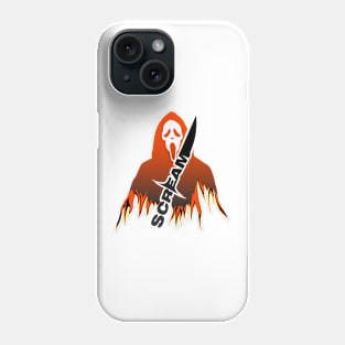 scream VI  (Scream 6)  scary horror movie graphic design by ironpalette Phone Case