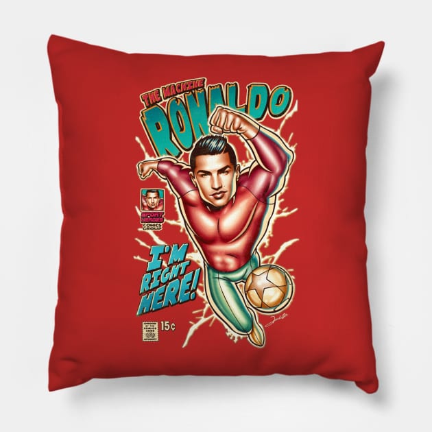 The Machine Ronaldo Pillow by renatodsc