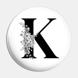 K alphabet Botanical cherry blossom sakura flowers Pin