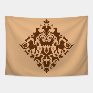 Dog Damask Tapestry