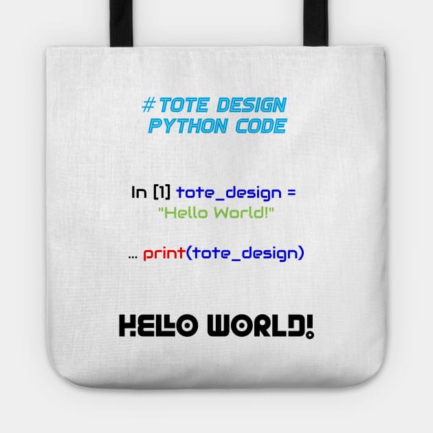 Tote Bag Design Programming | Python Code True Color Tote by aRtVerse