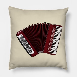 Accordion cartoon illustration Pillow