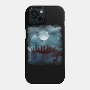 Misty Blue Forest 4 Phone Case