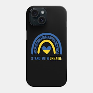 stand with ukraine leopard ukraine heart Phone Case