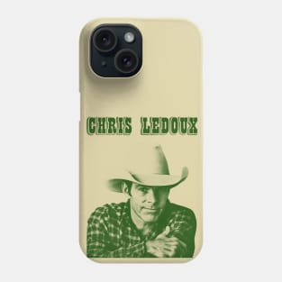 Chris LeDoux - // green solid style, Phone Case