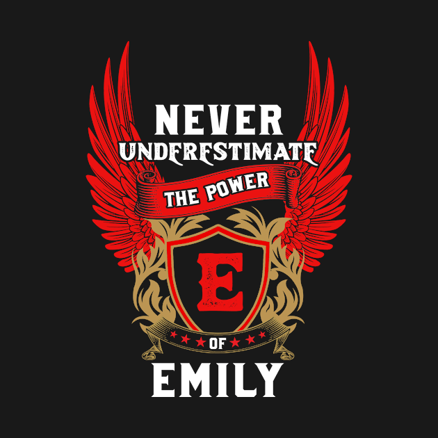 Never Underestimate The Power Emily - Emily First Name Tshirt Funny Gifts by dmitriytewzir