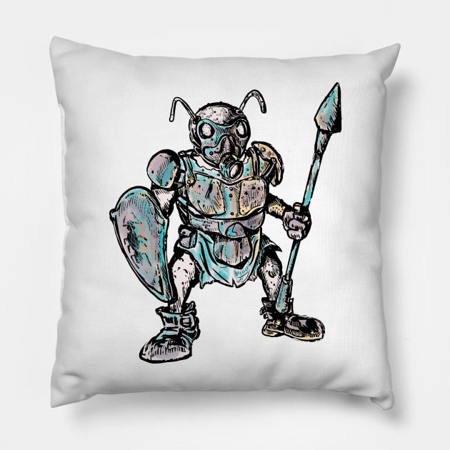 Mutant with color armor version 3 Pillow by emalandia