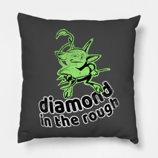 diamond in the rough green Pillow