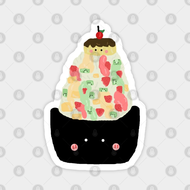 Pudding Shaved ice Magnet by artoftilly