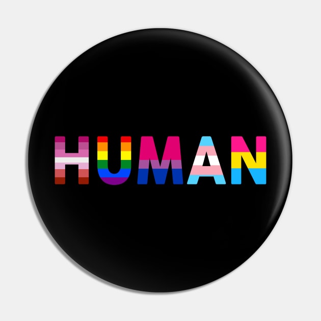 Human LGBT Pride flag gender Pin by Venicecva Tee