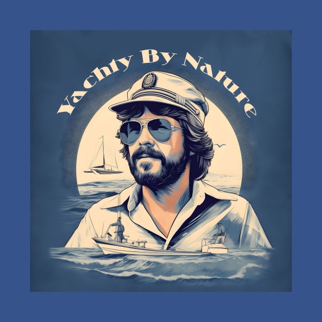 Yachty By Nature Yacht Rock Sailing Nautical by Grassroots Green