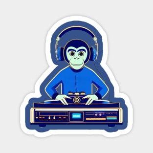 DJ Monkey Thinker Magnet