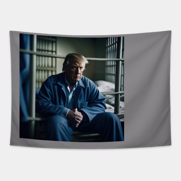 DT in prison (3 of 3) Tapestry by DonaldTrump4Prison2024