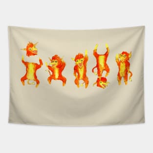 Labyrinth Fire Gang Tapestry