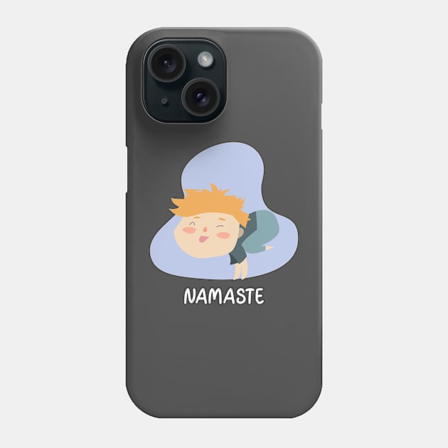 Little Yoga Namaste Boy Phone Case by Sonicx Electric 