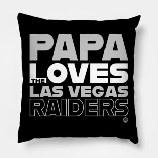 Papa Loves the Las Vegas Raiders Pillow