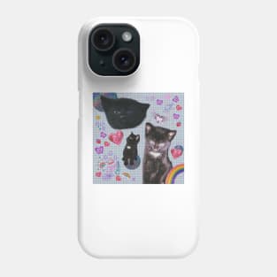 black baby kitten Phone Case