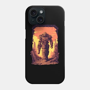 Heavily Armored Warrior - Post Apocalyptic Phone Case