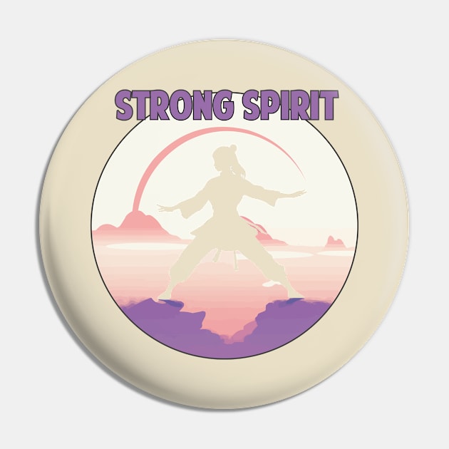 Strong Spirit Girl Silhouette Pin by Ceiko