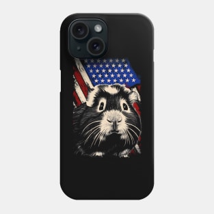 Pocket Piggies Guinea Pig Charm, USA Flag for Pet Devotees Phone Case