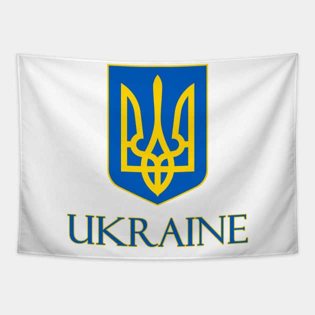 Ukraine - Coat of Arms Design Tapestry by Naves