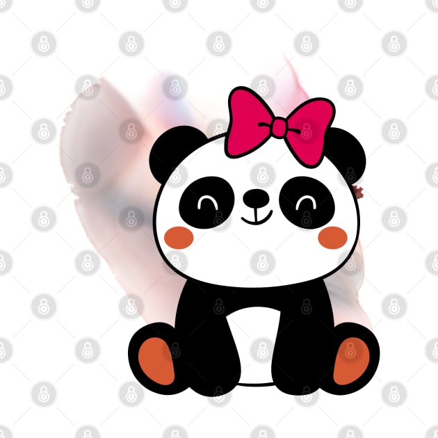 Cute Panda Girl - Adorable Panda - Kawaii Panda by Suga Collection