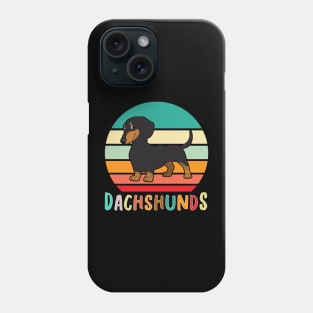 Vintage Retro Dachshunds Phone Case