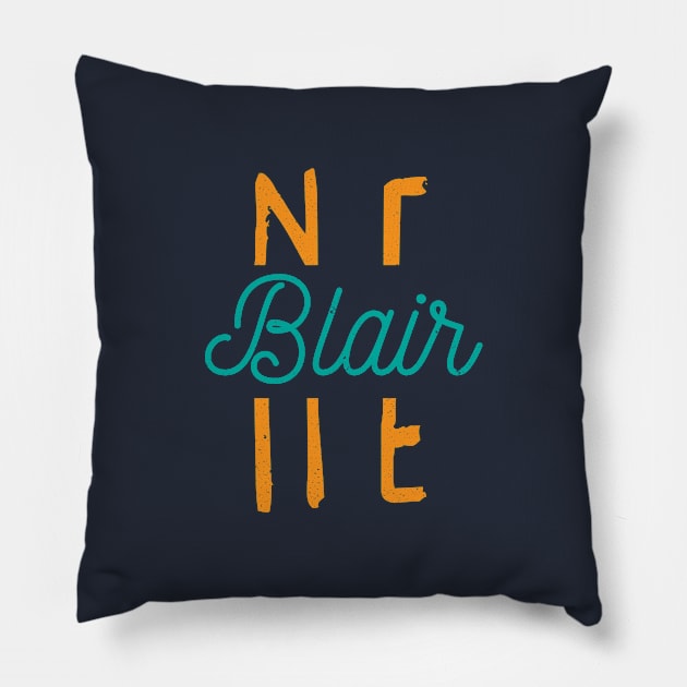 Blair Nebraska City Typography Pillow by Commykaze