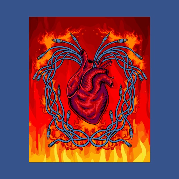 Flames Burning Heart On Fire by flofin