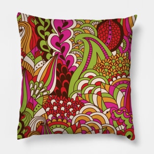 Abstract Floral Neck Gator Red Green Pink White Orange Floral Abstract Pillow