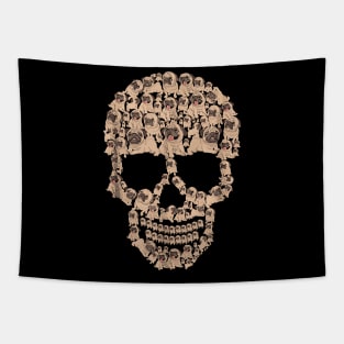 Pug Skull Shirt - Pug Dog Skull Lover Gift Tapestry