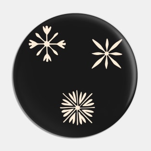 Retro Christmas Snowflake Scandinavian Aesthetic Pattern Pin