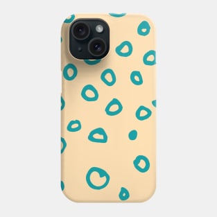 Abstract boho blue bubble pattern Phone Case